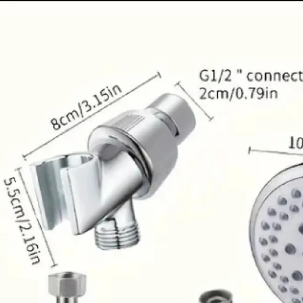 >Bundle Silver Shower Hose And Shower Adapter And More
